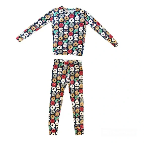 GAP Pajamas Gap Kids Navy Blue Holiday Christmas Donut Two Piece Pajamas Size 2 Poshmark